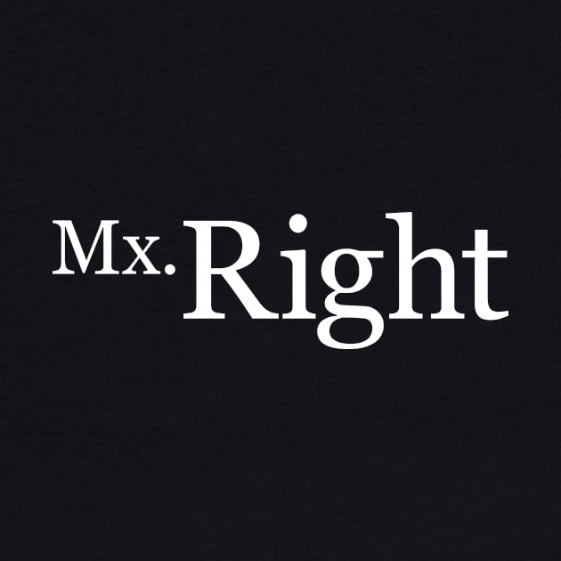 Mx. Right in White by Queerious Garb